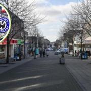 Lowestoft town centre as Suffolk Constabulary (inset) investigate a spate of thefts from shops. Pictures: Newsquest