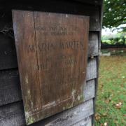 The plaque at Polstead Church marking the burial place of The Red Barn victim, Maria Photo: Newsquest