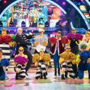 Kai Widdrington dressed as Gru for the opening routine while the other professionals donned yellow bodysuits to mimic the minions.