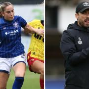 Shauna Guyatt and Joe Sheehan react as Town Women draw with Watford