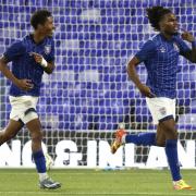 Jesse Nwabueze celebrates his winner against Watford.