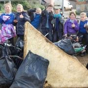 The pupils collected 20 bags of rubbish in total