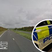 An investigation has been launched after a driver was spotted travelling at speed on the wrong side of a major road. 