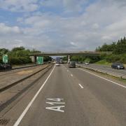 Traffic has been held on the A14 near Newmarket