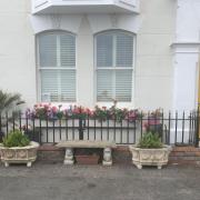 Residents had placed plant pots outside their homes in Crag Path in Aldeburgh