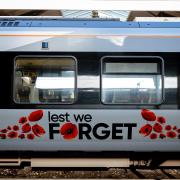 Greater Anglia has decorated a train to mark the Remembrance period.