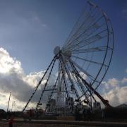 Felixstowe Ferris Wheel being taken down for winter.