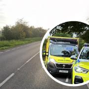 Two people have been taken to hospital after a crash near a west Suffolk town.