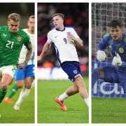 Sammie Szmodics [left], Liam Delap [centre] and Cieran Slicker [right] have all been called up for international duty this month