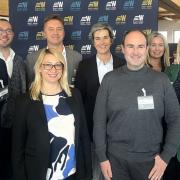 Left to right: Mike Somerville, SPR; Johnathan Reynolds, Opergy; Jess Asato, MP for Lowestoft; Duncan Ayling, The Crown Estate; Emma Toulson, Ørsted; Luke Clark, RenewableUK; Jenna Perry, Stowen; Denise Hone,  EastWind vice chair;  Andrew Harston, ABP