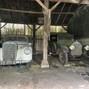 Two classics cars found in a Suffolk barn have been sold after going under the hammer.