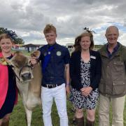 Dairy farmers Katharine, James, Emily and Jason Salisbury at the Suffolk Show this year