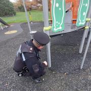 Officers say they found drug paraphernalia in a west Suffolk town park