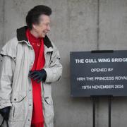 Princess Anne officially opens the Gull Wing bridge in Lowestoft