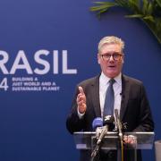 Prime Minister Sir Keir Starmer in Rio (Stefan Rousseau/PA)