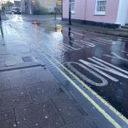 East Street in Sudbury has become flooded as a result of the burst water main