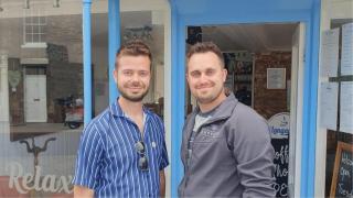 Tom Mills and Ryan Luke at Langams Wine Bar