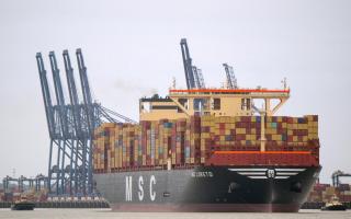 The MSC Loreto will be docking in Port of Felixstowe