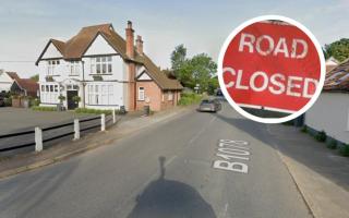 Tunstall Road off the A12 will be closed this week