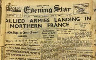 The front page of the then-Evening Star from June 6, 1944, shared the news: Allied Armies Landing in Northern France.