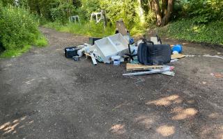 The rubbish was spotted on Monday morning