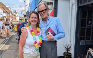 Bill Nighy posed for a photo with Aldeburgh Carnival volunteers