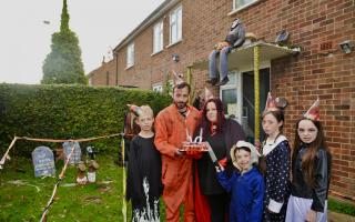 Lorrie Thackeray and his family raised £335 for Bowel Cancer UK over Halloween