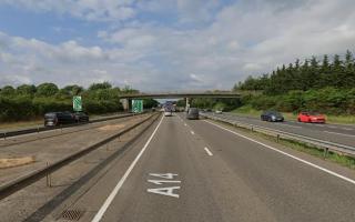 An appeal has been launched following a crash on the A14 near Newmarket