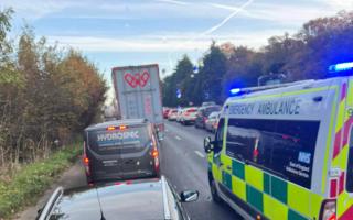 The A12 has been reopened in both directions after a crash between a car and a van near the Suffolk-Essex border. 