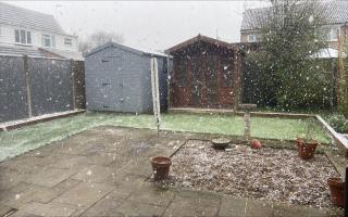 Snow has started to fall in parts of Suffolk - this image was taken in Oulton Broad