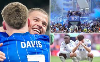 Kalvin Phillips was reunited with good friend Leif Davis in the summer after Ipswich Town beat Leeds United to promotion.